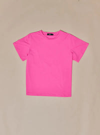 A Hot Pink Basic Cotton Tee