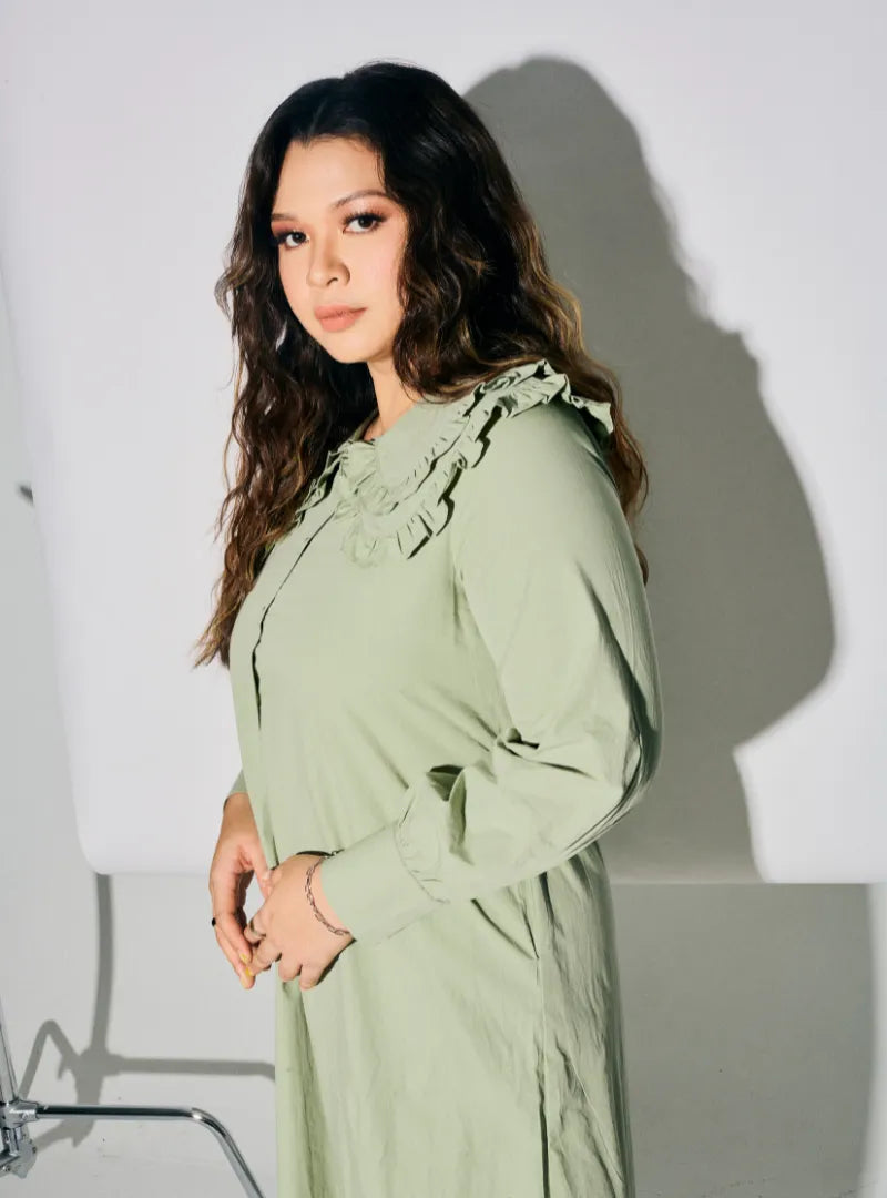 Marsya Cotton Long Sleeve Dress CURVA FABULOUS Marsya Cotton Long Sleeve Dress CURVA FABULOUS