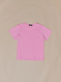 A Powder Pink Basic Cotton Tee