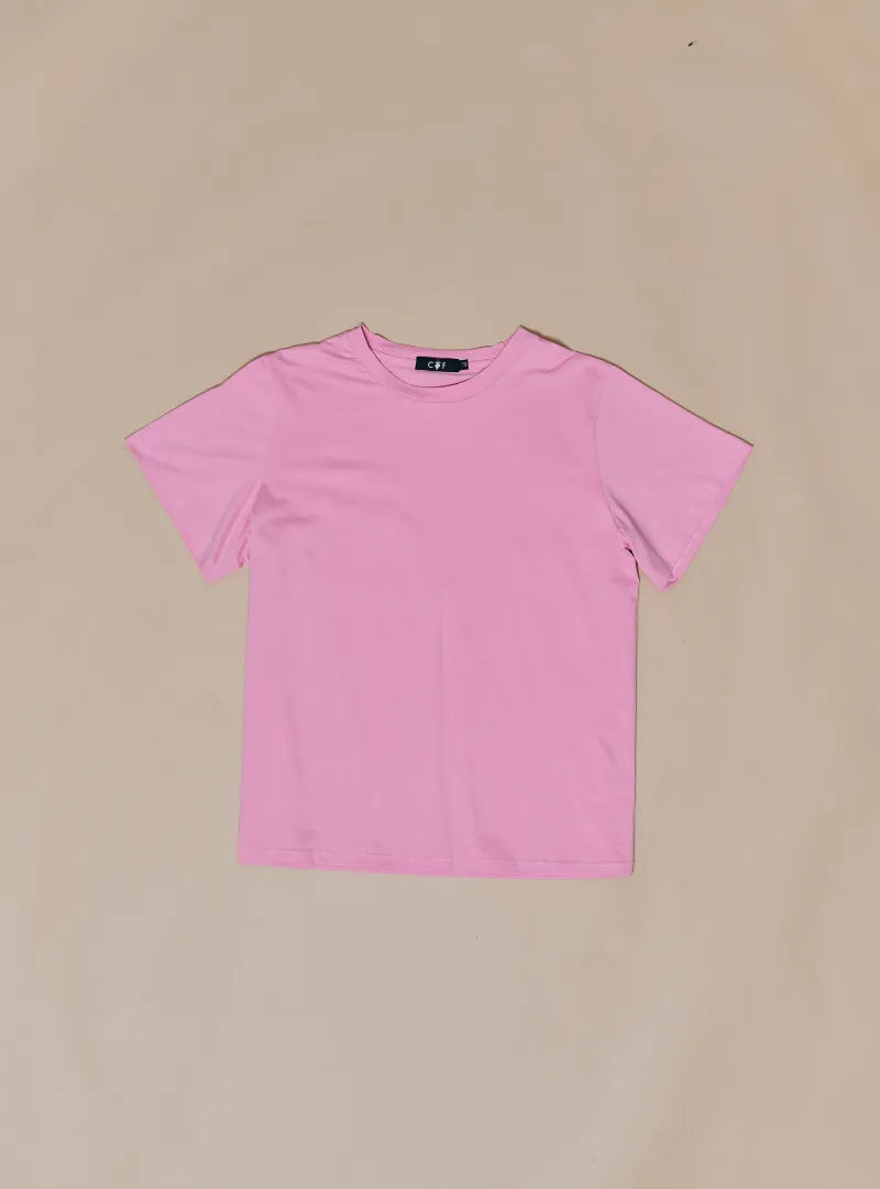 A Powder Pink Basic Cotton Tee