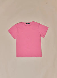 A Salmon Pink Basic Cotton Tee