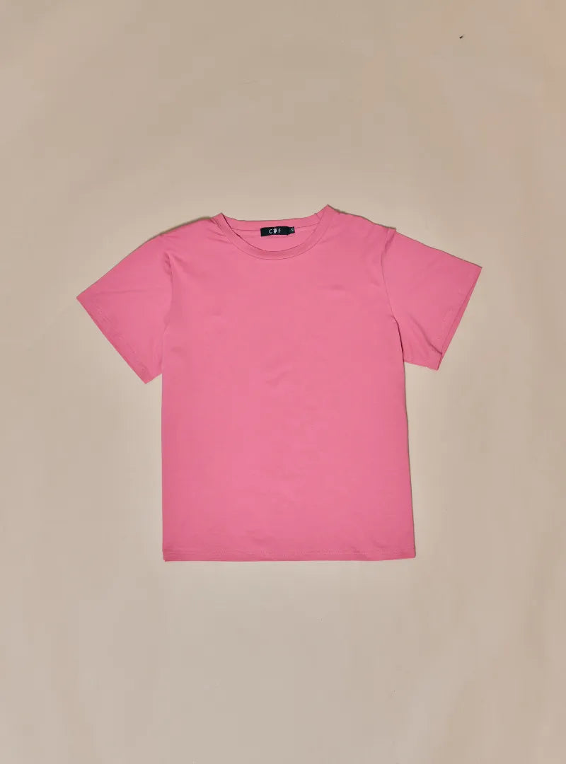 A Salmon Pink Basic Cotton Tee