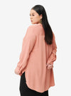 Mandarin Collar Oversized Shirt