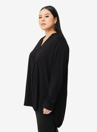 MANDARIN COLLAR OVERSIZED SHIRT