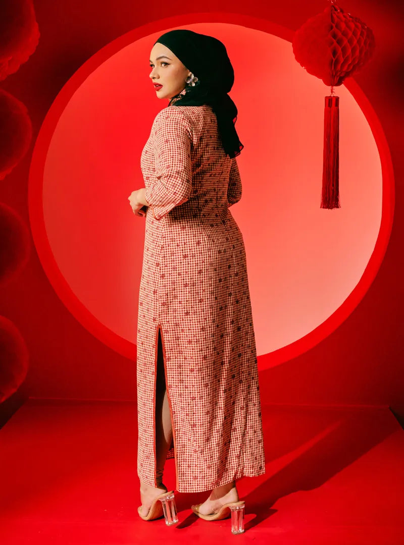 Cheongsam midi dress on sale