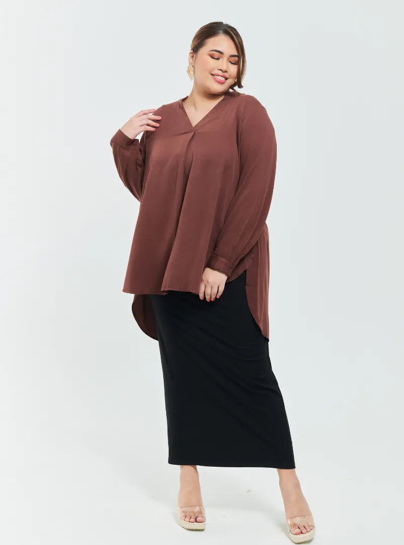 Mandarin Collar Oversized Shirt