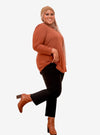 A woman wearing Black Executive Pants - Slim Fit