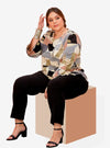 A woman wearing Black Executive Pants - Slim Fit