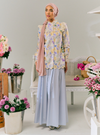 Harper Poplin Skirt - Stone Blue