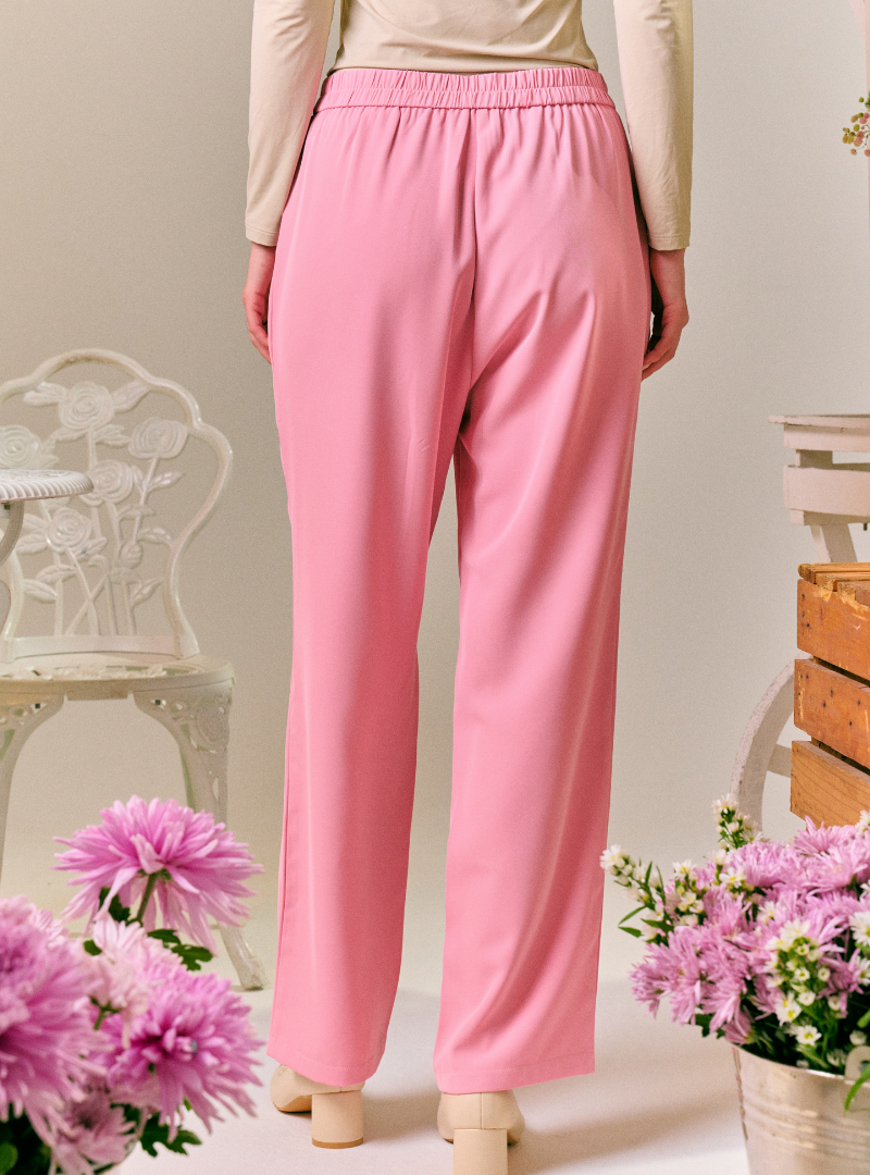 Renee Straight Cut Slacks - Pink Doll