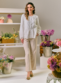 Renee Straight Cut Slacks - Sand