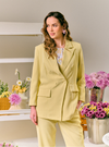Rosie Dual Button Relaxed Blazer - Butter Yellow