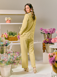 Rosie Dual Button Relaxed Blazer - Butter Yellow