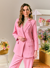 Rosie Dual Button Relaxed Blazer - Pink Doll