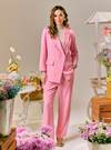 Rosie Dual Button Relaxed Blazer - Pink Doll