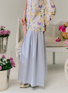 Harper Poplin Skirt - Stone Blue