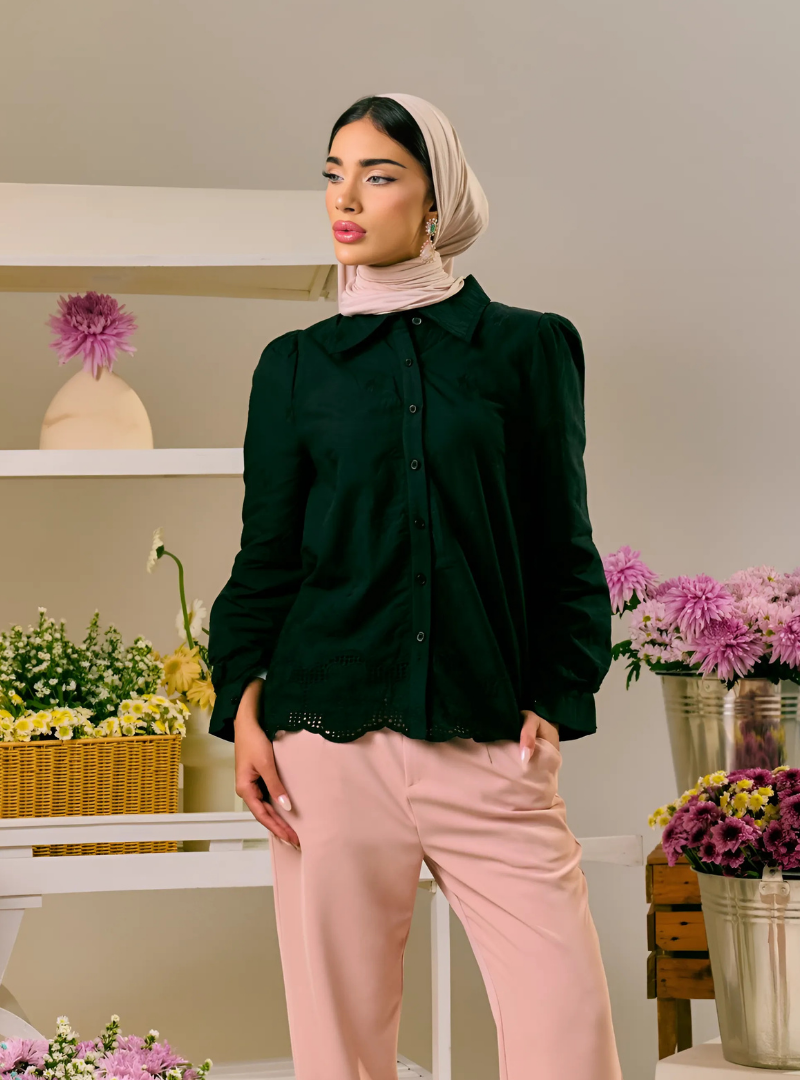 Beatrice Button Down Shirt - Black