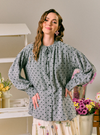 Tun Zamira Love Shaped Polka Dotted Top  - Black