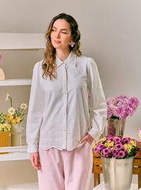 Beatrice Button Down Shirt - White