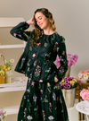 Piper Peplum Button Front Shirt - Black