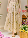 Sophie Floral Print A-Line Tiered Skirt