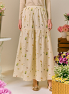 Sophie Floral Print A-Line Tiered Skirt