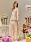 Belle Floral Print A-Line Tiered Skirt