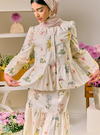 Piper Peplum Button Front Shirt - Sand