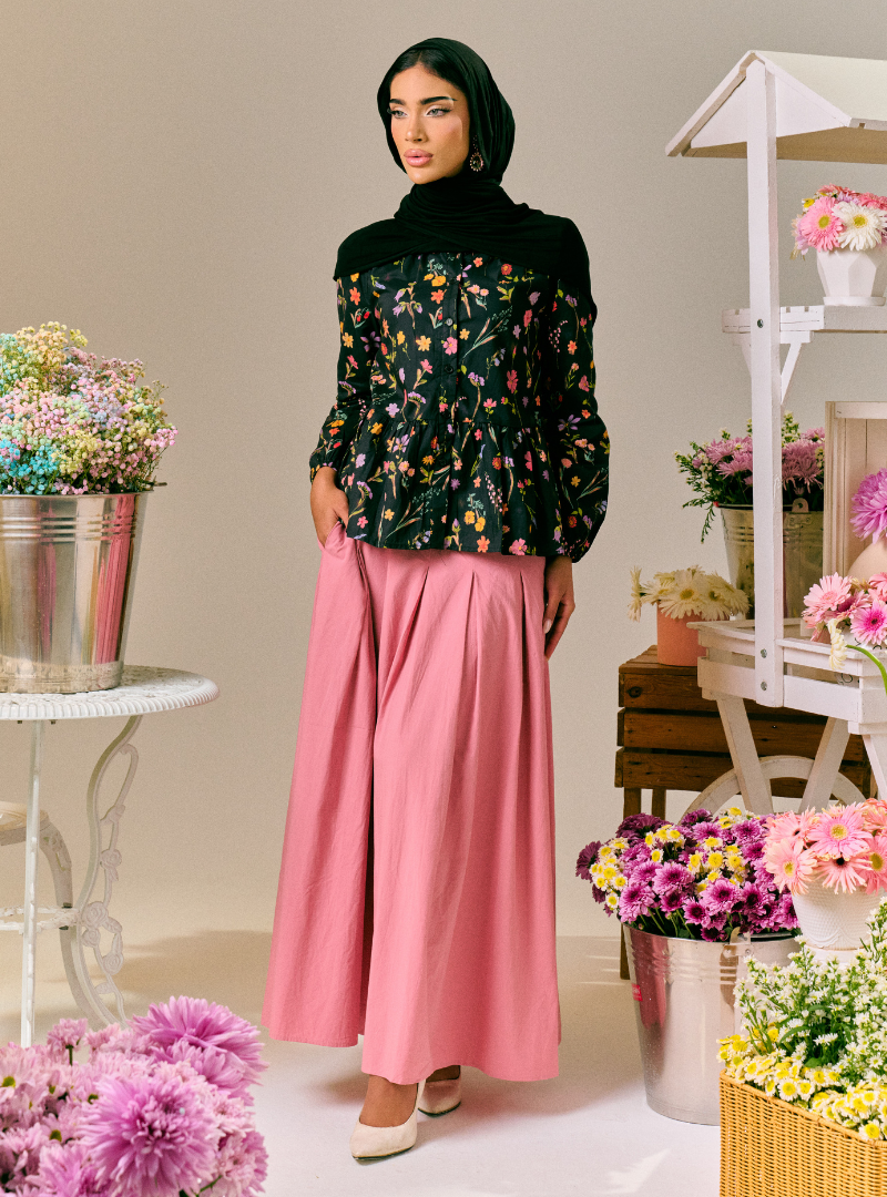 Harper Poplin Skirt - Plum Beauty