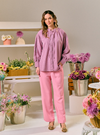 Renee Straight Cut Slacks - Pink Doll