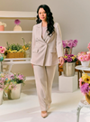 Rosie Dual Button Relaxed Blazer - Sand