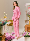 Rosie Dual Button Relaxed Blazer - Pink Doll