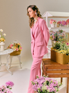 Rosie Dual Button Relaxed Blazer - Pink Doll
