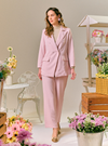 Rosie Dual Button Relaxed Blazer - Baby Pink
