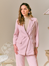 Rosie Dual Button Relaxed Blazer - Baby Pink