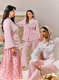 Rosie Dual Button Relaxed Blazer - Baby Pink