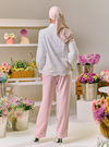 Renee Straight Cut Slacks - Baby Pink