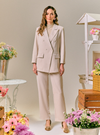 Rosie Dual Button Relaxed Blazer - Sand