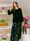 Gabrielle Peplum Button Front Shirt - Black