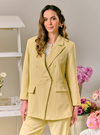 Rosie Dual Button Relaxed Blazer - Butter Yellow