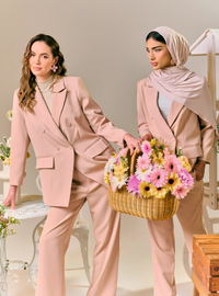 Rosie Dual Button Relaxed Blazer - Skin