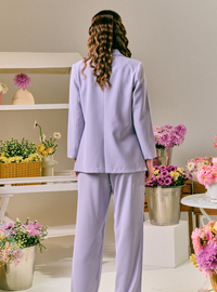 Rosie Dual Button Relaxed Blazer - Lilac