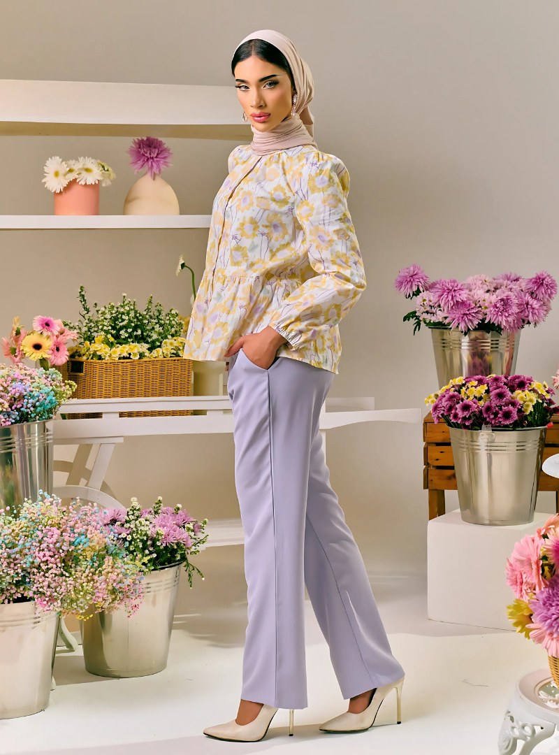 Renee Straight Cut Slacks - Lilac