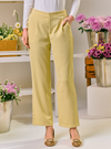 Renee Straight Cut Slacks - Butter Yellow