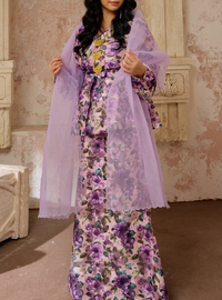 Amira Organza Selendang - Lilac