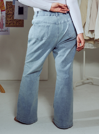 Sora Light-Wash Flare Denim