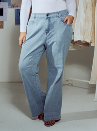 Sora Light-Wash Flare Denim
