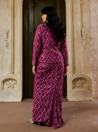 Seri Cempaka Embroidered Kebaya Kurung - Magenta