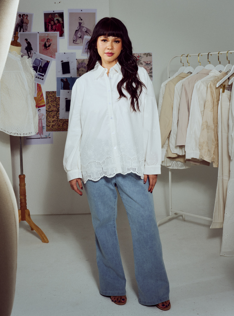 Sora Light-Wash Flare Denim