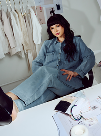 Sora Light-Wash Flare Denim